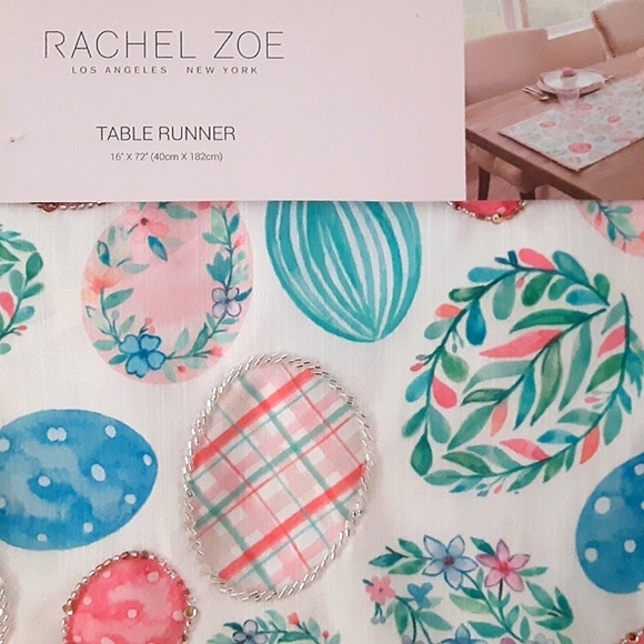 Rachel Zoe Beaded Easter Eggs Table Runner Centerpiece New - Picture 2 of 4